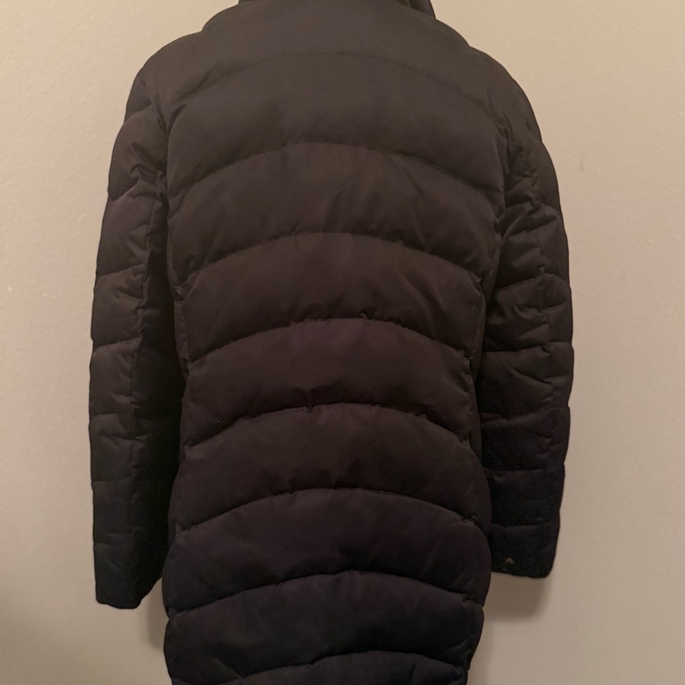 Lands’ End Women’s Black Hooded Down Parka Jacket Size S Small Flaws - Picture 15 of 16